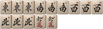Hong Kong Mahjong Game Scoring - Big Four Winds