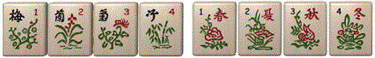 Hong Kong Mahjong Game Rules - Flowers - Seasons